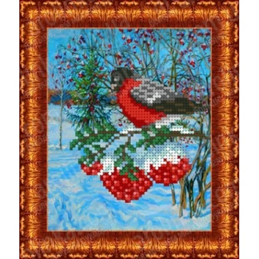 КБЖ-5009 Снегирь. Схема для вышивки бисером. Каролинка ТМ