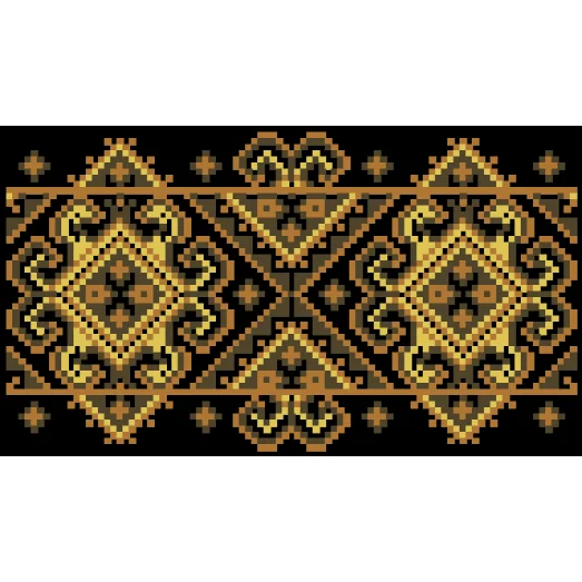 КЛдЧ-033 Бисерная заготовка клатч черный. Барвыста Вышиванка