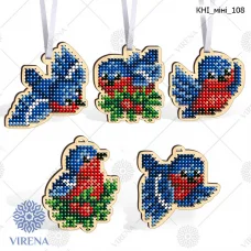 КНИ_МИНИ_108 Набор новогодних игрушек под вышивку бисером ТМ Virena