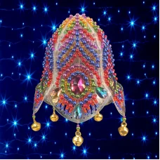 KOL-005 Перо Жар-птицы. Счастье. Набор для вышивки бисером на пластиковой основе ТМ Вдохновение