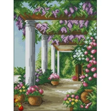 ФПК-3119 Колоннада с глицинией. Схема для вышивки бисером Феникс