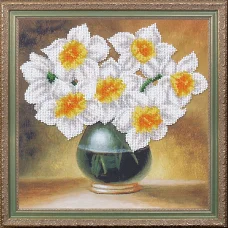 Б-285 Комплимент Нарциссы. Набор для вышивки бисером Магия канвы