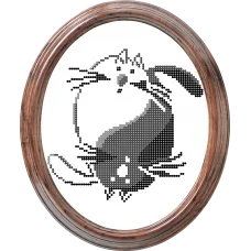 ТМ-010 Котофеи Инь и Ян. Схема для вышивки бисером Тела Артис 