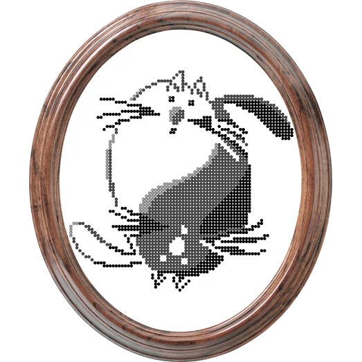 ТМ-010 Котофеи Инь и Ян. Схема для вышивки бисером Тела Артис