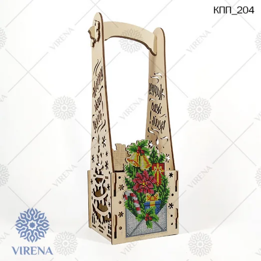 КПП_204 Подарочная коробка под бутылку для вышивки бисером. ТМ Вирена