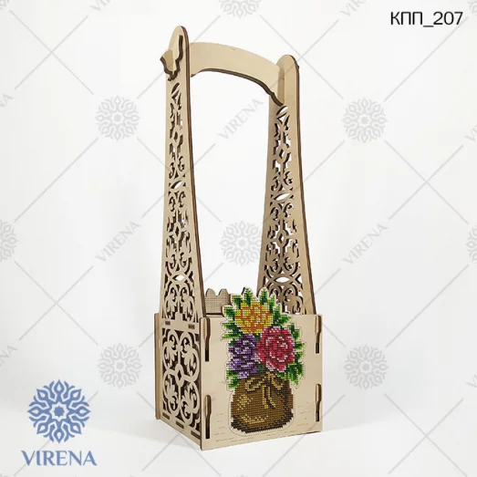 КПП_207 Подарочная коробка под бутылку для вышивки бисером. ТМ Вирена