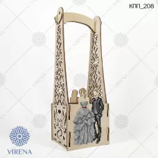 КПП_208 Подарочная коробка под бутылку для вышивки бисером. ТМ Вирена