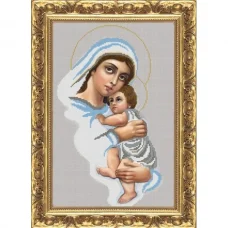 КР-3001 Мадонна с младенцем. Схема для вышивки бисером. Веллиса
