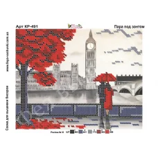 КР-491 Пара под зонтом. Схема для вышивки бисером Фея Вышивки