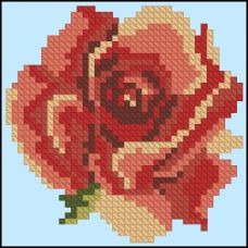 ФЧК-6043 Красная роза. Схема для вышивки бисером Феникс