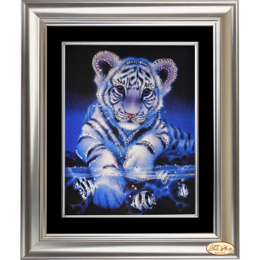 КС-004 Озорной тигренок. Набор для выкладками стразами Тела Артис