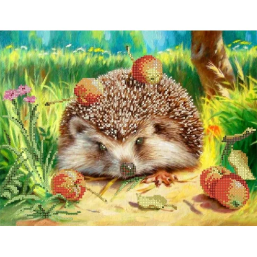 S-071 Ёжик. Схема для вышивки бисером ТМ Картины бисером