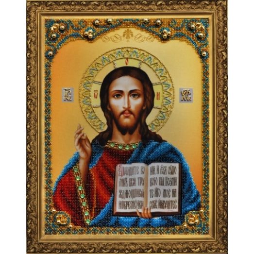 Р-123 Икона Христа Спасителя. Набор для вышивки бисером. ТМ Картины бисером