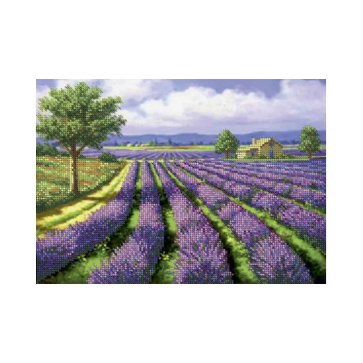 А4-К-1133 Лавандовое поле. Схема для вышивки бисером ТМ Acorns