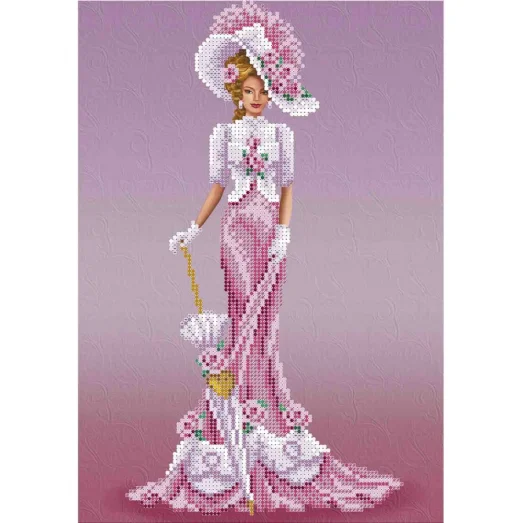 А4-К-1090 Леди. Схема для вышивки бисером ТМ Acorns