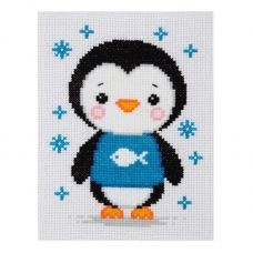 М-0235 Пингвинчик. Набор для вышивки нитками ВДВ