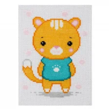 М-0236 Котик. Набор для вышивки нитками ВДВ