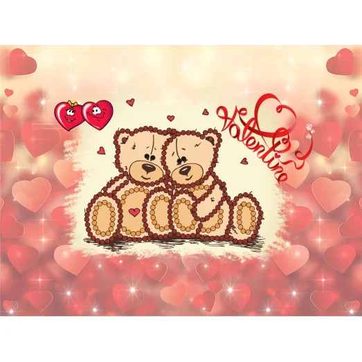 M-036 Мишки. Схема для вышивки магнита на подрамнике. СвитАрт