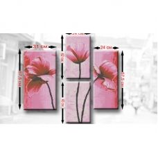 ВА-ТМ5 Триптих Розовые маки. Схема для вышивки бисером БисерАрт