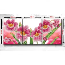 ВА-ТМ9 Триптих Орхидеи. Схема для вышивки бисером БисерАрт