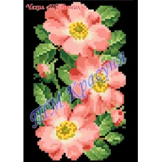 чх-15 (черный) Заготовка на чехол "Шиповник" для вышивки