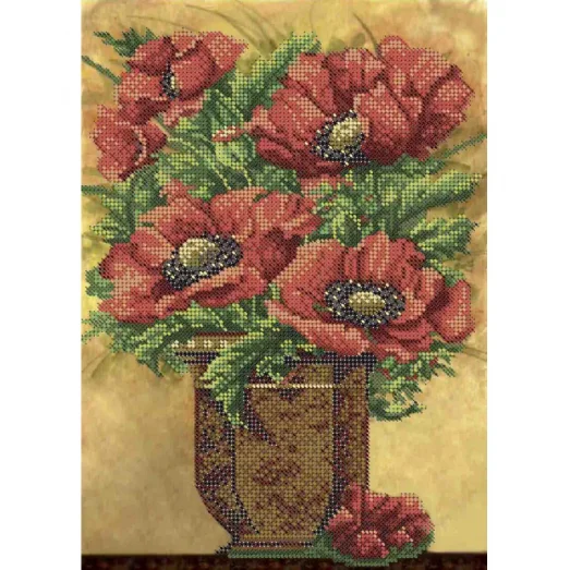 А4-К-936 Маки. Схема для вышивки бисером ТМ Acorns