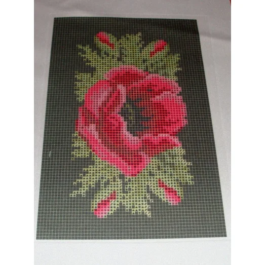 чх-16 (черный) Заготовка на чехол "Маки" для вышивки