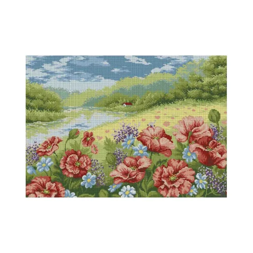 А2-К-771 Маковое поле. Схема для вышивки бисером ТМ Acorns