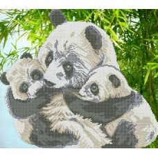 ФЧК-3122 Материнская любовь белой панды. Схема для вышивки бисером Феникс