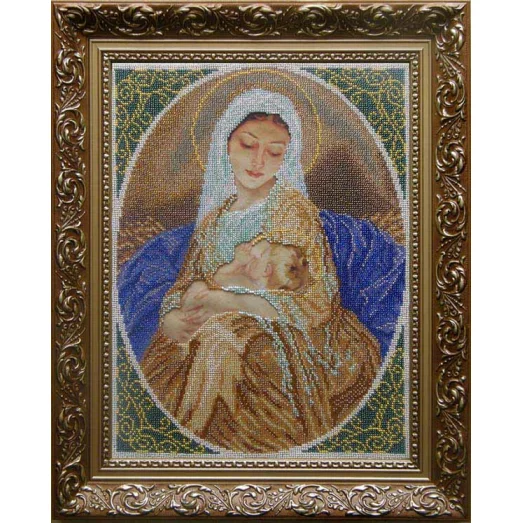 МДН Мадонна с ребенком (нежность). Схема для вышивки бисером БС Солес