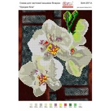 БА4-207 Орхидея белая. Схема для вышивки бисером ТМ Вышиванка