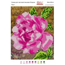 БА4-209 Пион. Схема для вышивки бисером ТМ Вышиванка