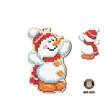 MN-025 Серия мини. Ёлочные игрушки. Заготовка под вышивку бисером. ТМ WoodStitch
