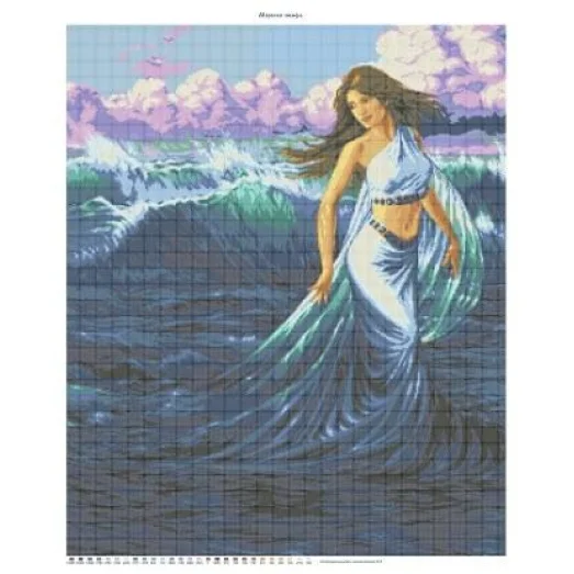 ЧВ-8006 Морская нимфа. Схема для вышивки бисером. Бисерок