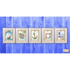 М-006-010 Морская коллекция миниатюр. Схема для вышивки бисером Тела Артис