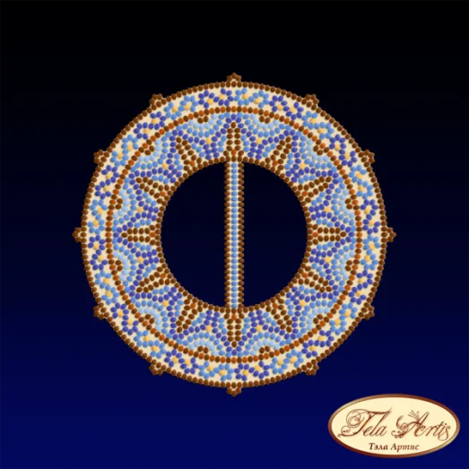 МП-007 Пряжка Кобальт. Заготовка для вышивки Тела Артис