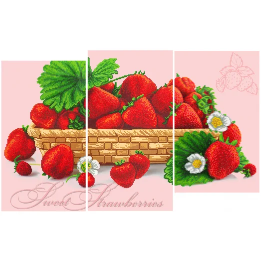 MVF-237(38*66) ХОЛСТ. Клубника. Схема для вышивки бисером СвитАрт