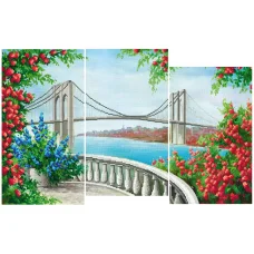 MVSI-742 (38*66) ХОЛСТ. Бруклинский мост. Схема для вышивки бисером СвитАрт
