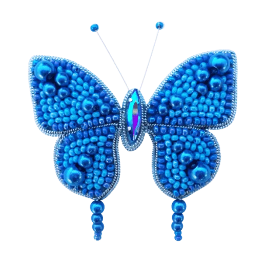 АБН-024 Набор для вышивания броши Бабочка синяя ТМ А-Строчка