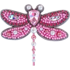 АБН-028 Набор для вышивания броши Стрекоза розовая ТМ А-Строчка