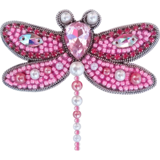 АБН-028 Набор для вышивания броши Стрекоза розовая ТМ А-Строчка