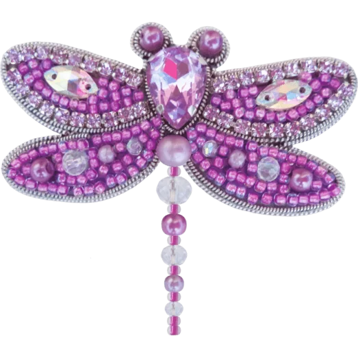 АБН-029 Набор для вышивания броши Стрекоза фиолетовая ТМ А-Строчка