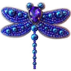 АБН-030 Набор для вышивания броши Стрекоза синяя ТМ А-Строчка