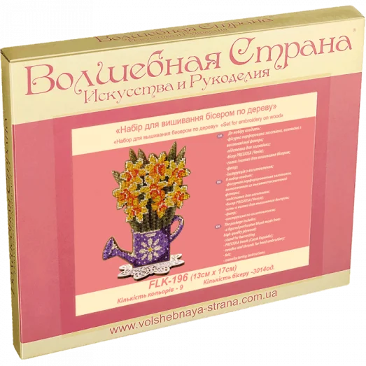 FLK-196 Набор для вышивания бисером по дереву Волшебная Страна