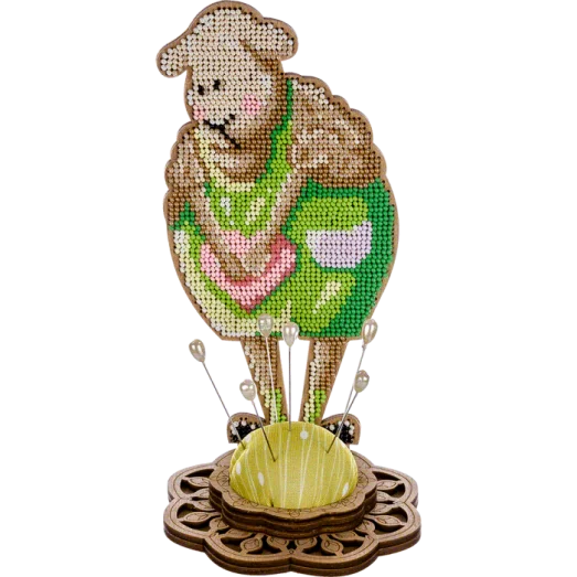 FLK-281 Игольница Набор для вышивания бисером по дереву Волшебная Страна