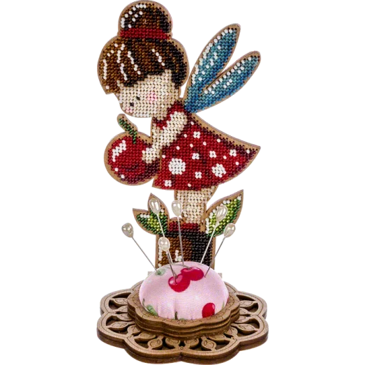 FLK-283 Игольница Набор для вышивания бисером по дереву Волшебная Страна