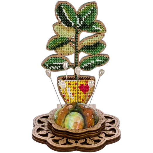 FLK-286 Игольница Набор для вышивания бисером по дереву Волшебная Страна