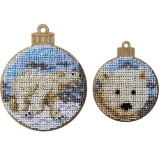 FLK-305 Набор для вышивания бисером по дереву (2 штуки)  Волшебная Страна