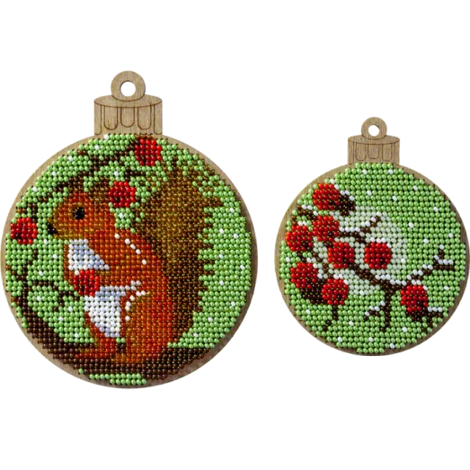 FLK-306 Набор для вышивания бисером по дереву (2 штуки)  Волшебная Страна