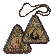 ВХ1015 Богородица "Умягчение злых сердец" и Ангел Хранитель. Набор для вышивания двухсторонней иконы Нова Слобода